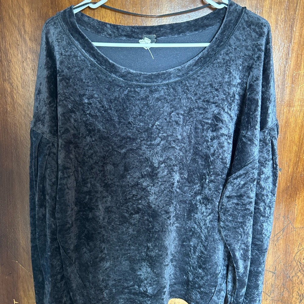 Cozy Black Velvet Sweater